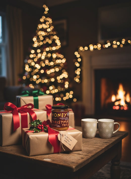 Honey under the christmas tree